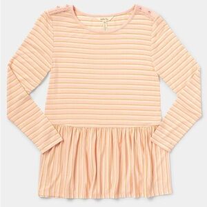 Matilda Jane Peach Striped Ruffle Blouse